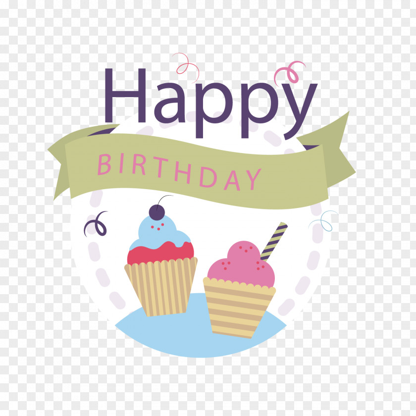 Hand Painted Birthday Cake Greeting Card PNG