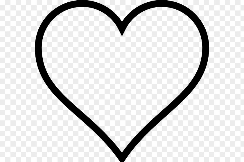 Heart Valentine's Day Black And White Clip Art PNG