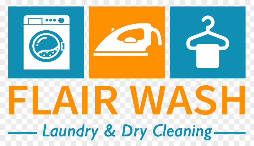 Logo Flair Wash Laundry & Dry Cleaning Brand PNG