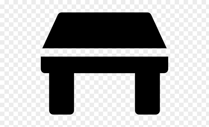 Table Furniture Black & White PNG