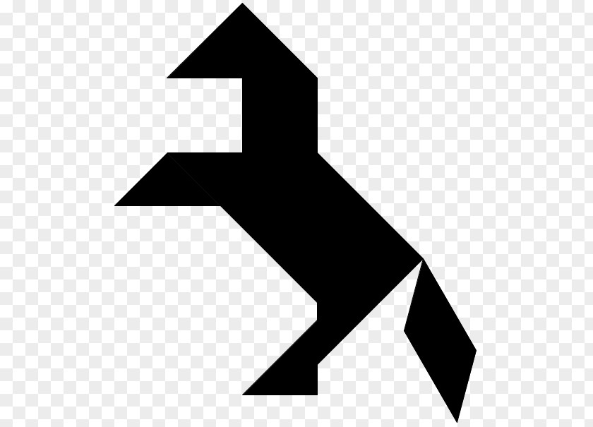 Horse Outline Tangram Google Drawings PNG