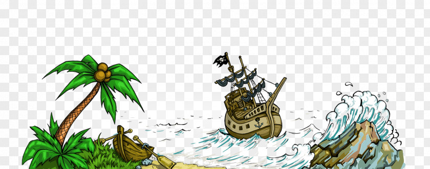 Pirate Ships Cartoon Leaf Clip Art PNG