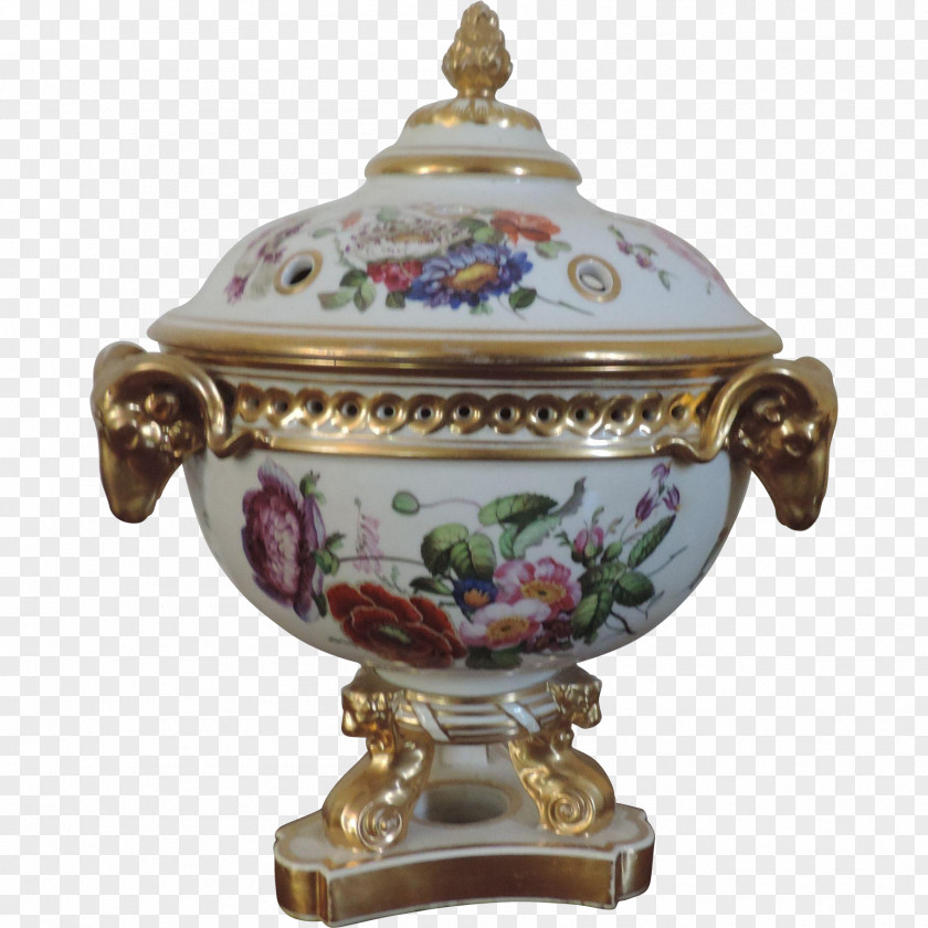 Vase Tureen Porcelain Lid Urn PNG