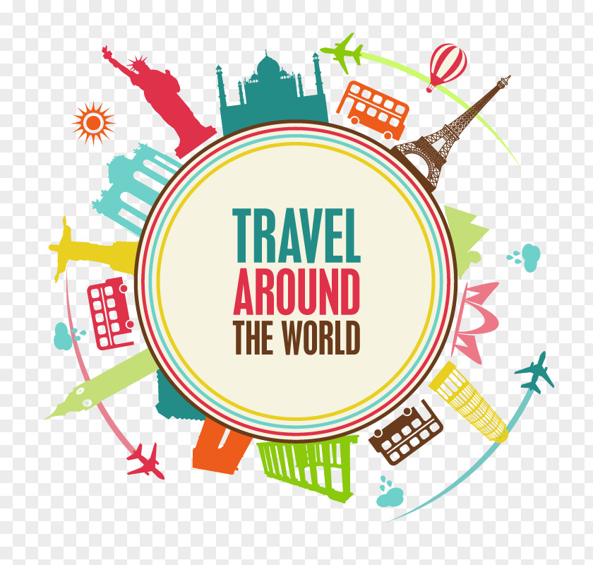 Around World Travel Agent Universal Studios Singapore Flight Suitcase PNG