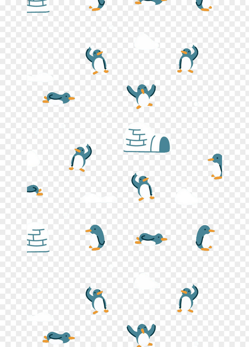 Cartoon Penguin Background Paper Pattern PNG