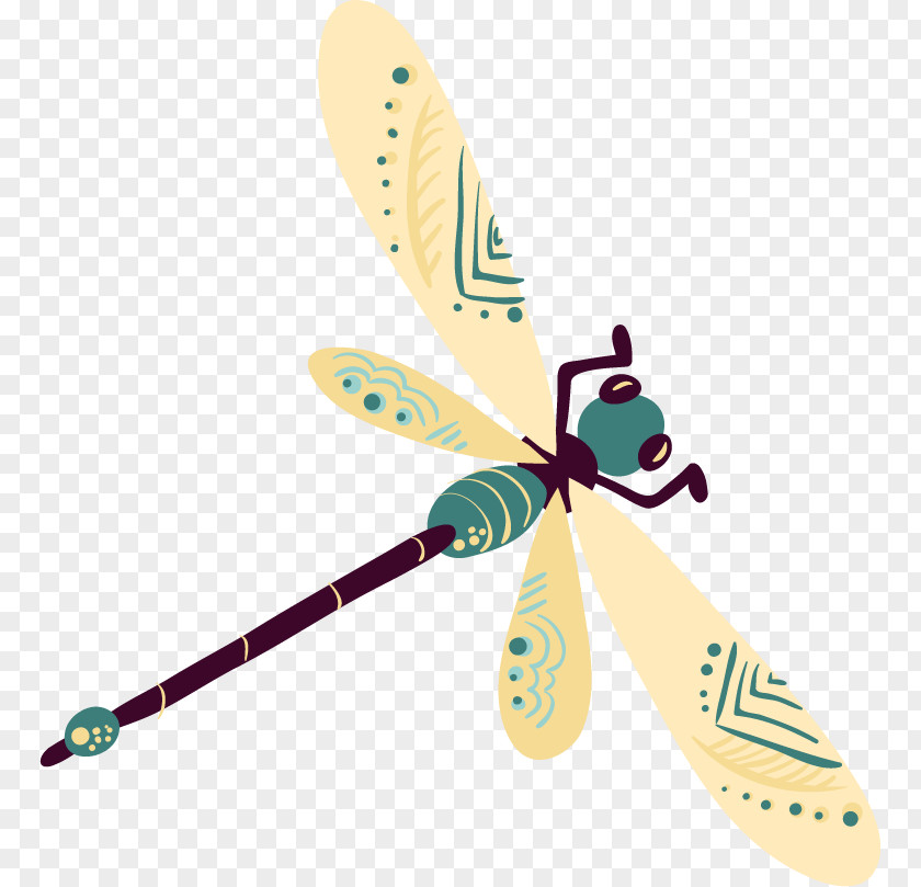 Dragonfly Decorative Patterns Vector Material Free Buckle Insect PNG