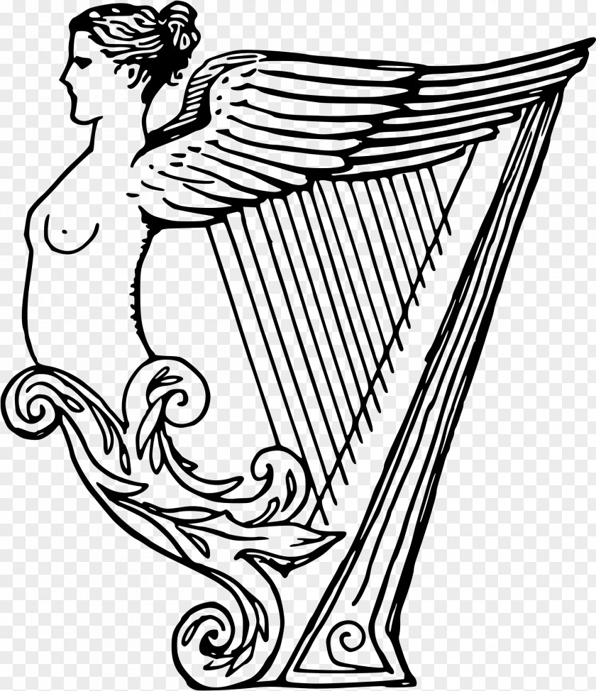 Drawing Celtic Harp Clip Art PNG