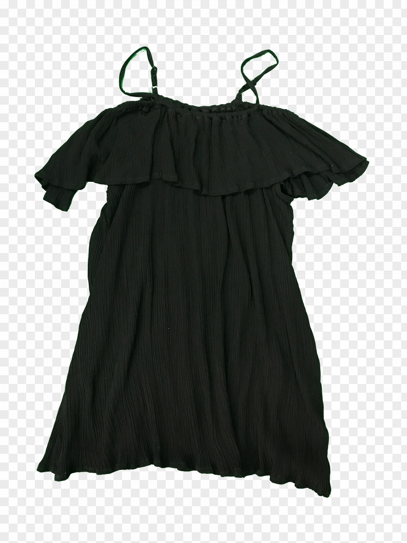 Dress Little Black Shoulder Sleeve Blouse PNG