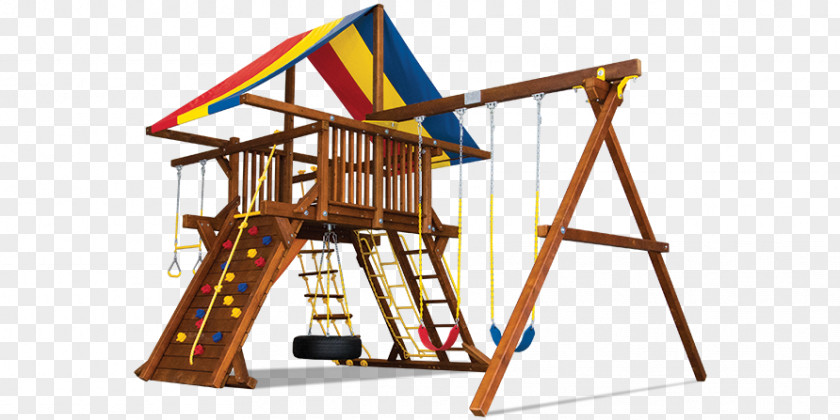 Wooden Swing Canopy Playground Slide Jungle Gym Toy PNG
