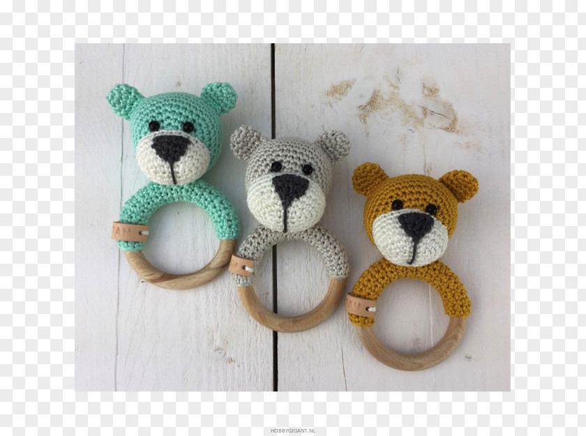 Crochet Baby Rattle Amigurumi Yarn Pattern PNG