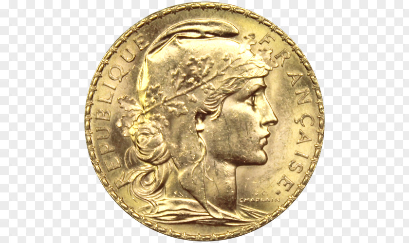 France Napoléon Gold Coin PNG