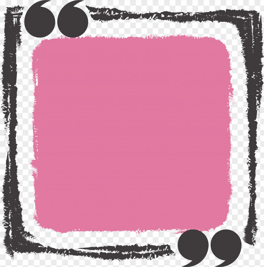 Hand Drawn Pink Rectangle Title Box Text Icon PNG