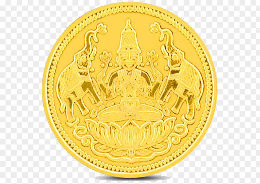 Lakshmi Gold Coin Transparent Background Ganesha Akshaya Tritiya Dhanteras Diwali PNG