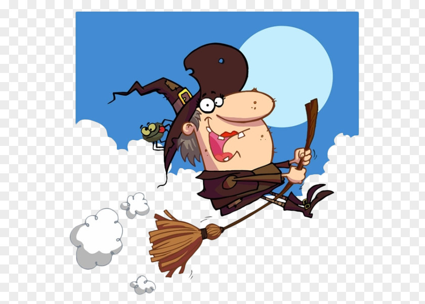 A Cartoon Witch Riding Magic Broom Harry Potter And The Philosophers Stone My Grandma Is Witch! Witchcraft Royalty-free PNG