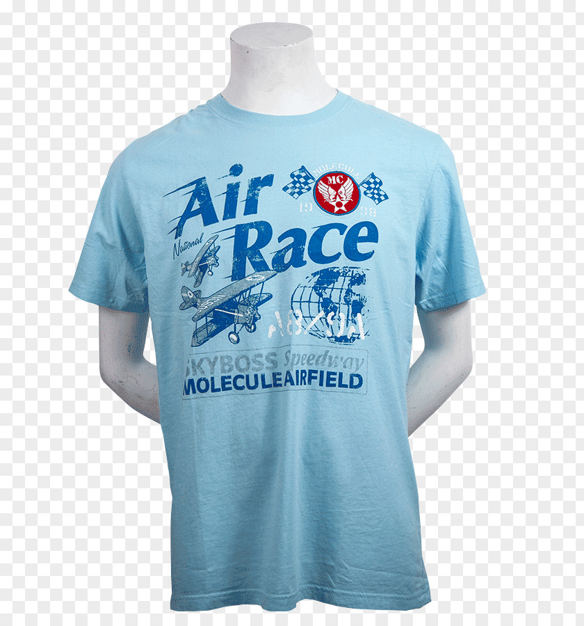 Bla T-shirt Blue Air Racing Yellow Green PNG