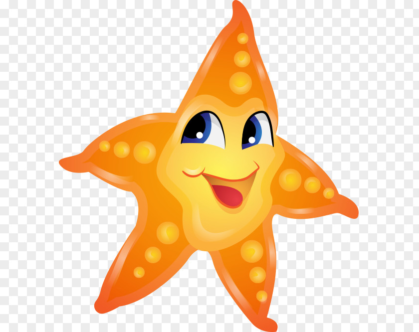 Hand-painted Cartoon Animal Cute Starfish Submarine Marine Animals Seabed PNG