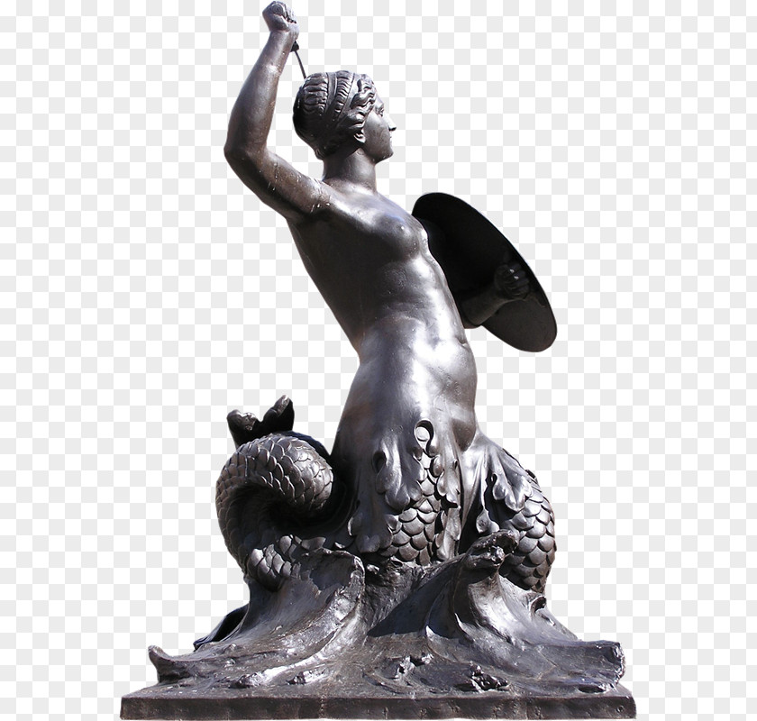 Nici Ag Sigismund's Column Siren Legend Mermaid Bronze Sculpture PNG