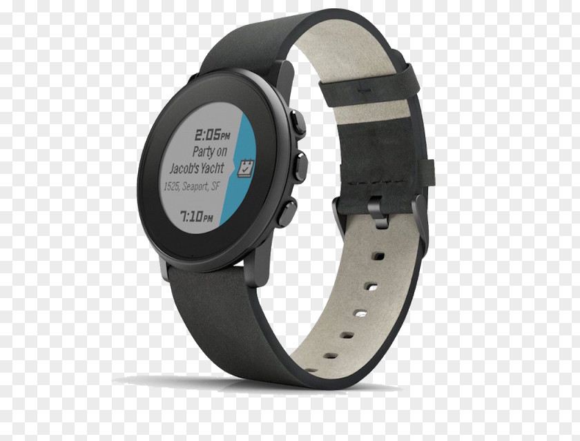 Pebble Time Round Smartwatch 2+ Heart Rate PNG