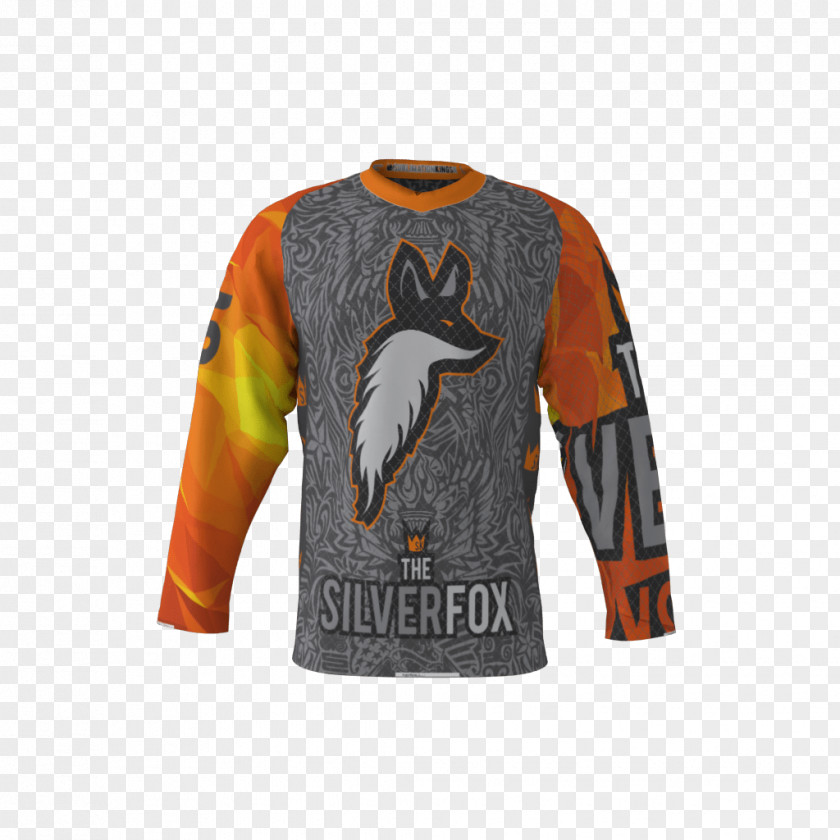 Silver Fox T-shirt Hockey Jersey Roller Ice PNG