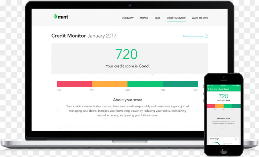 Business Mint.com Credit Report Monitoring Accounting PNG