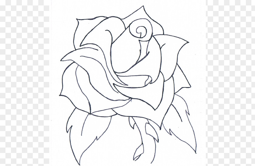 Rose Line Drawing Art Clip PNG