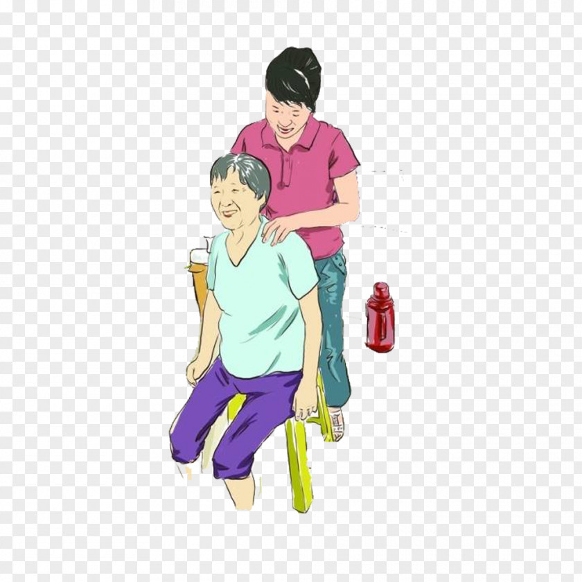 Respect Parents Parent Filial Piety Cartoon Illustration PNG