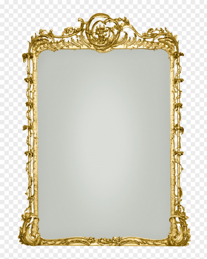 Exquisite Mirror Rococo Revival Picture Frames Gilding PNG