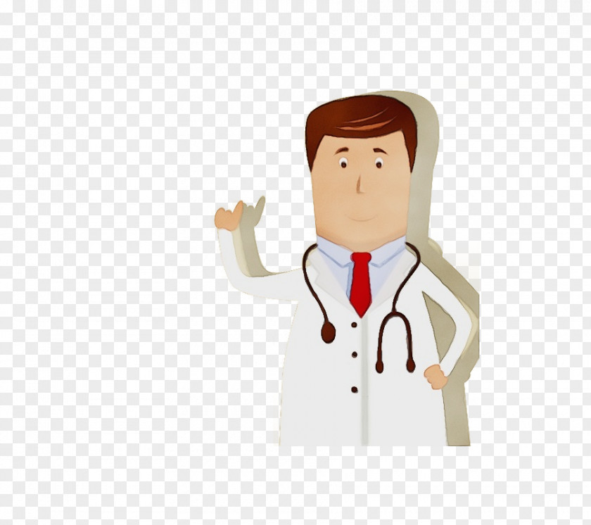 Health Care Provider Finger Cartoon White Coat Medical Equipment Gesture Uniform PNG