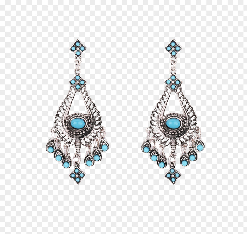 Jewellery Turquoise Earring Body Woman PNG
