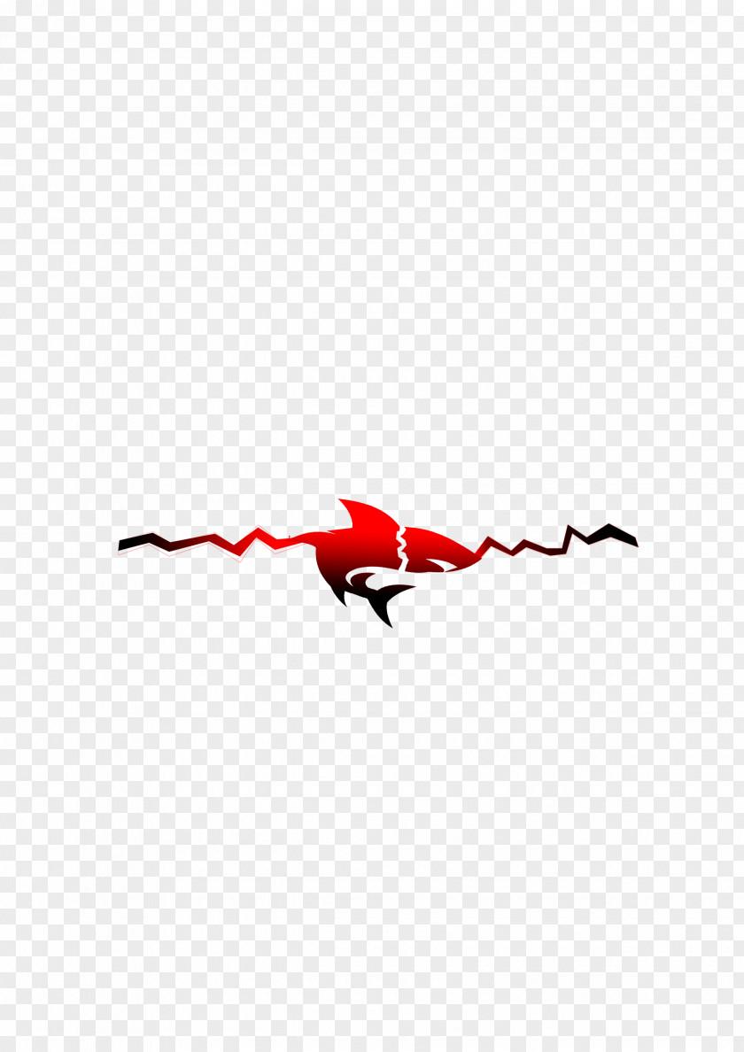 Red And Black Gradient Crack Shark Area Pattern PNG
