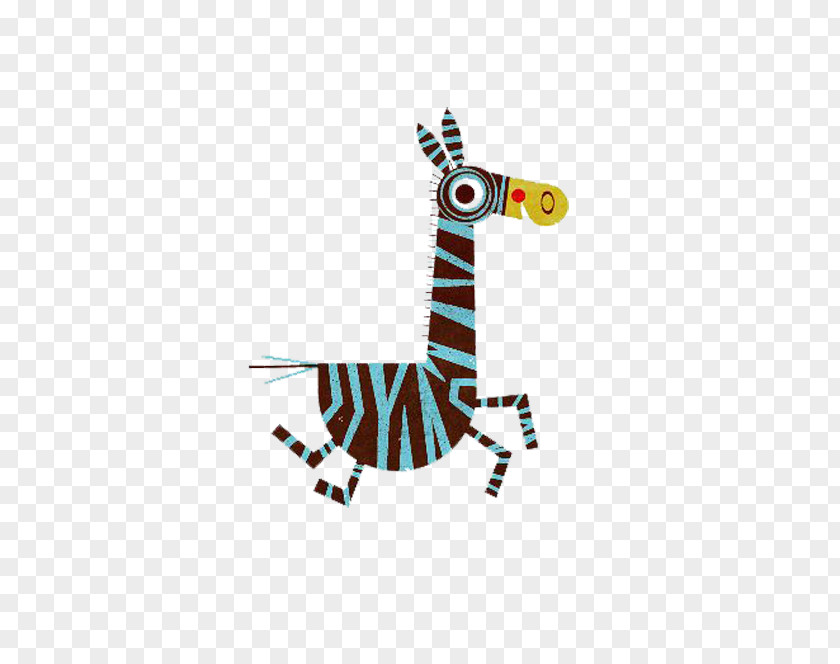 Zebra Running Alphabet Book Illustration PNG