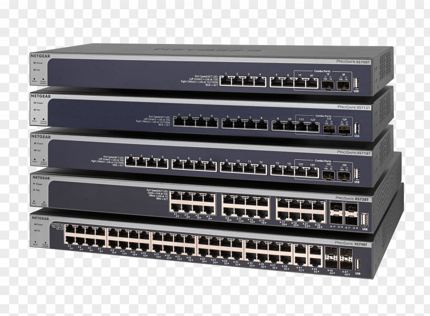 10 Gigabit Ethernet Network Switch Netgear Port PNG