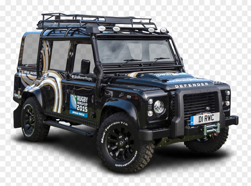 Black Land Rover Defender Car 2015 Discovery Sport Range Rugby World Cup PNG