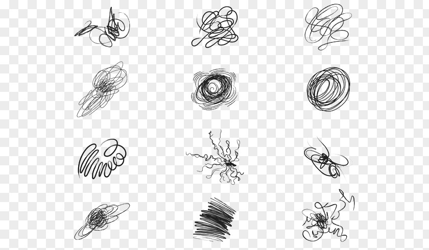 Pen Touching Scribbled Hand-painted Group Drawing Sketch PNG