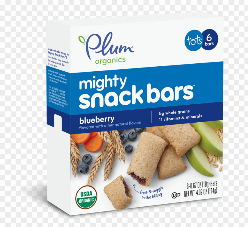 Plum Organic Food Baby Bar Breakfast Cereal PNG