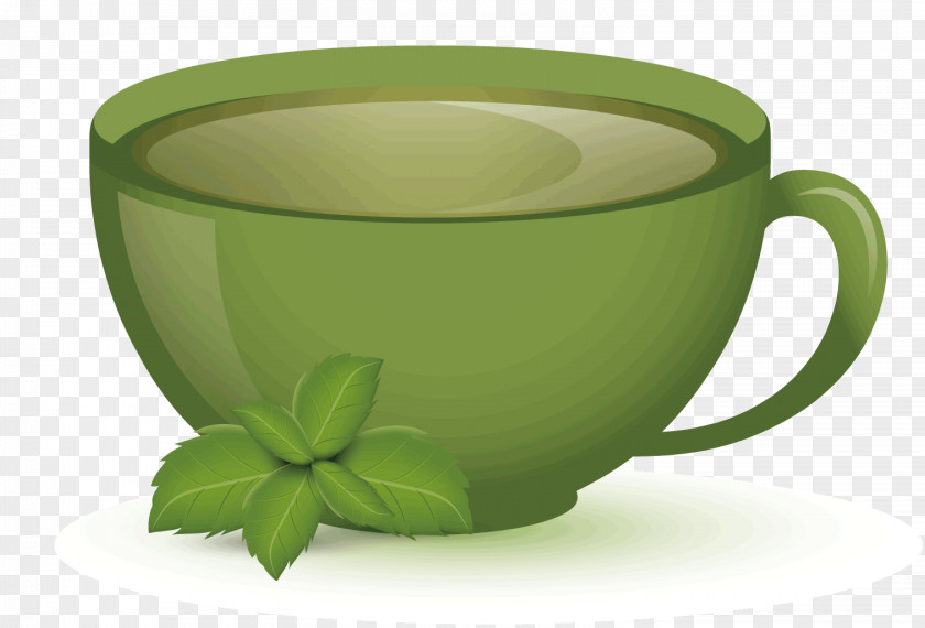 A Green Cup Tea Coffee Vegetable Fruit PNG