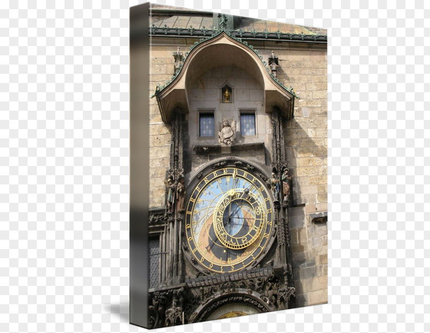 Astronomical Clock Clocks Prague Tower Middle Ages Gallery Wrap PNG