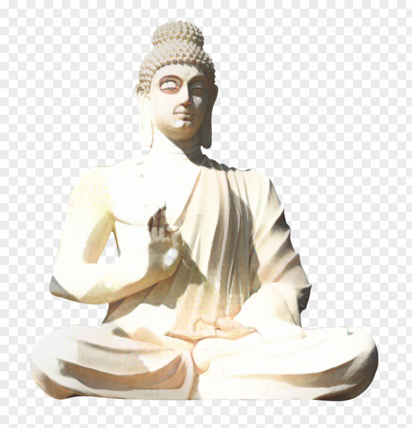 Guru Kneeling Buddha Cartoon PNG