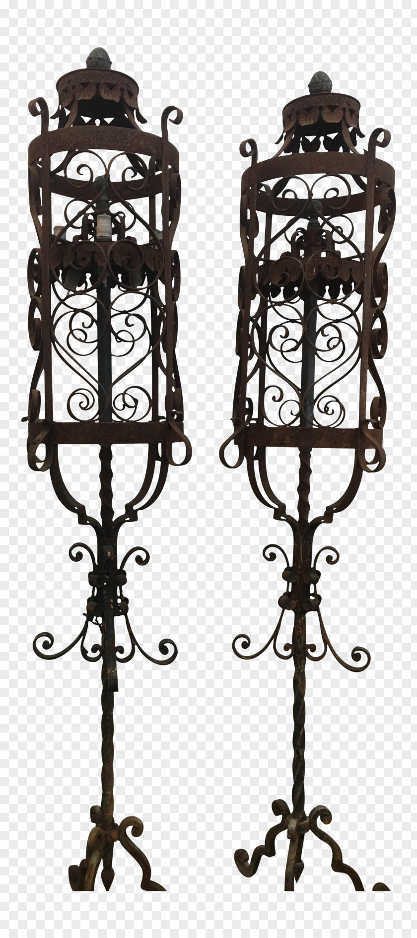 Iron Wrought Table Electric Light Chair PNG
