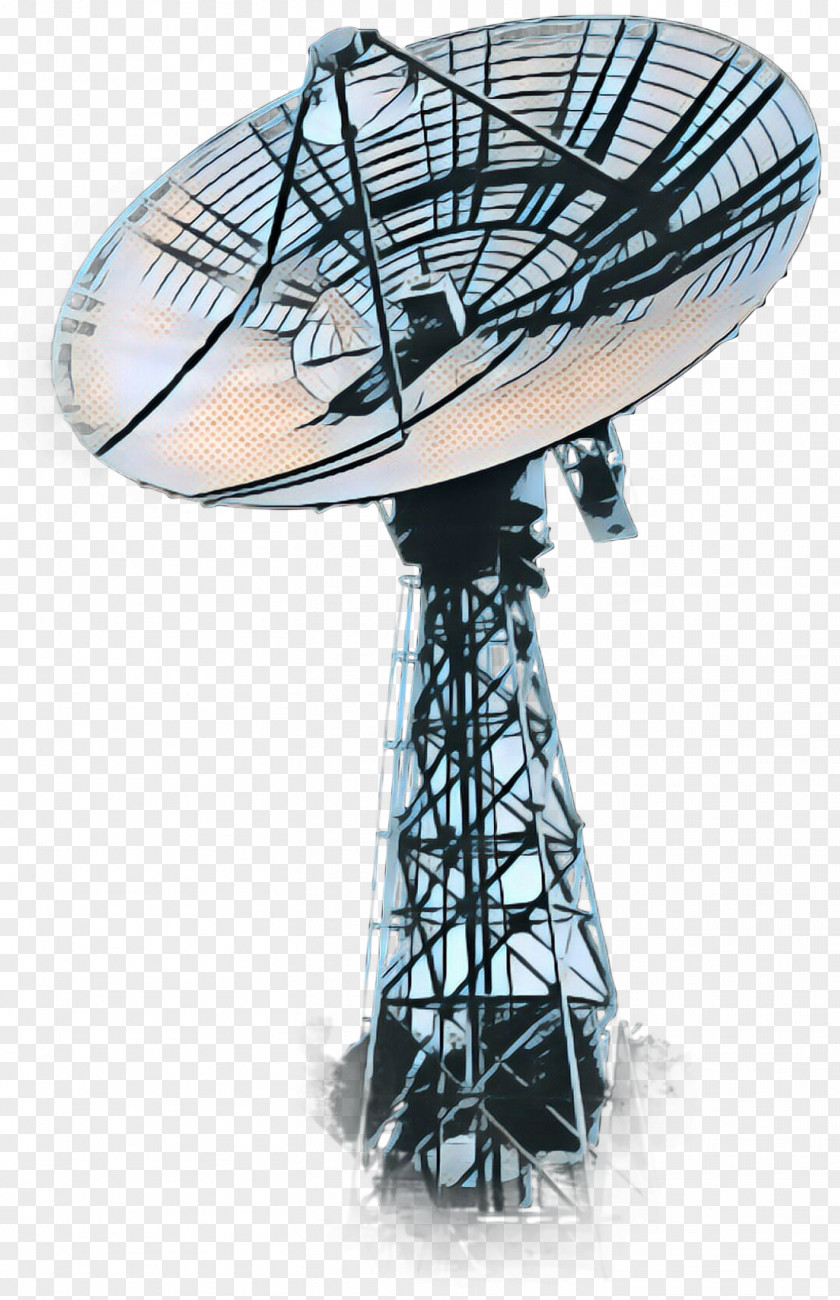 Observation Tower Radar Pop Art Retro Vintage PNG