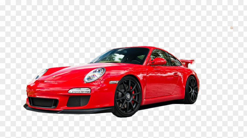 Red Super Car Porsche 911 GT3 Sports Nissan PNG