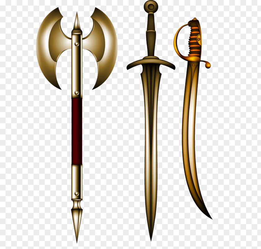 Ax And Sword Weapon Illustration PNG
