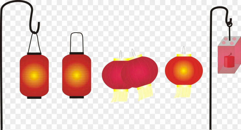 Chinese Lantern Creative Elements,China Wind Festive Red Lanterns China Paper Flashlight PNG