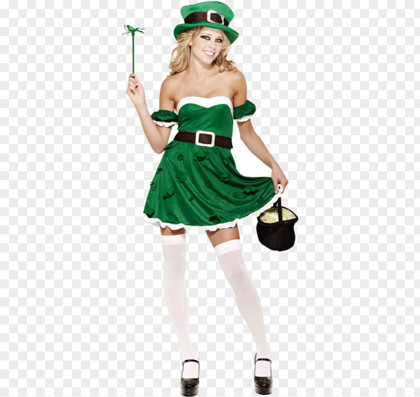 Woman Leprechaun Costume Party Disguise PNG