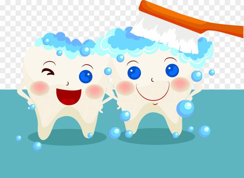 Cartoon Teeth Dentistry Toothbrush PNG