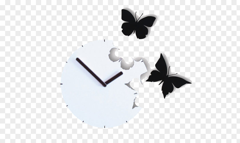 Clock Butterfly Watch Wall PNG