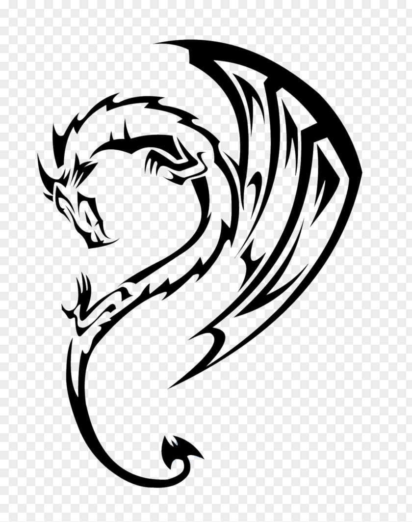 Dragon Tattoo Drawing Clip Art PNG