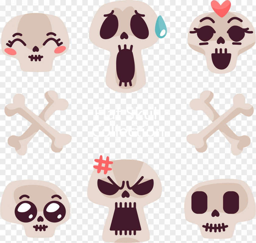 Exaggerated Expression Of The Skeleton Facial Emotion Skull Icon PNG