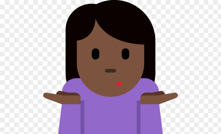 Emoji Shrug Emojipedia Dark Skin Human Color PNG