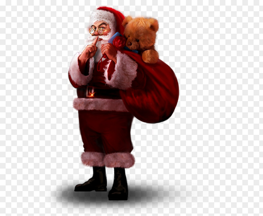 Santa Claus (M) Christmas Day Fur PNG